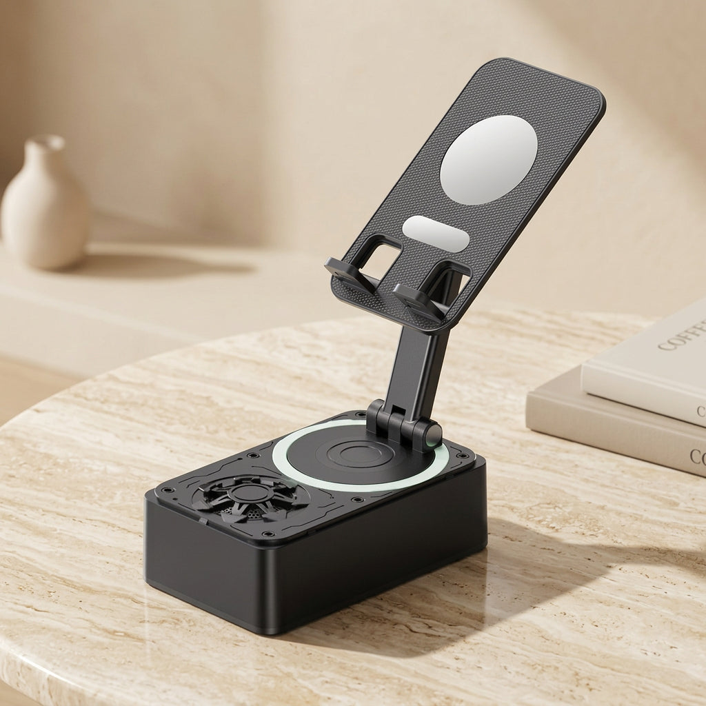 3-in-1 Bluetooth Speaker with Power Bank and Phone Stand