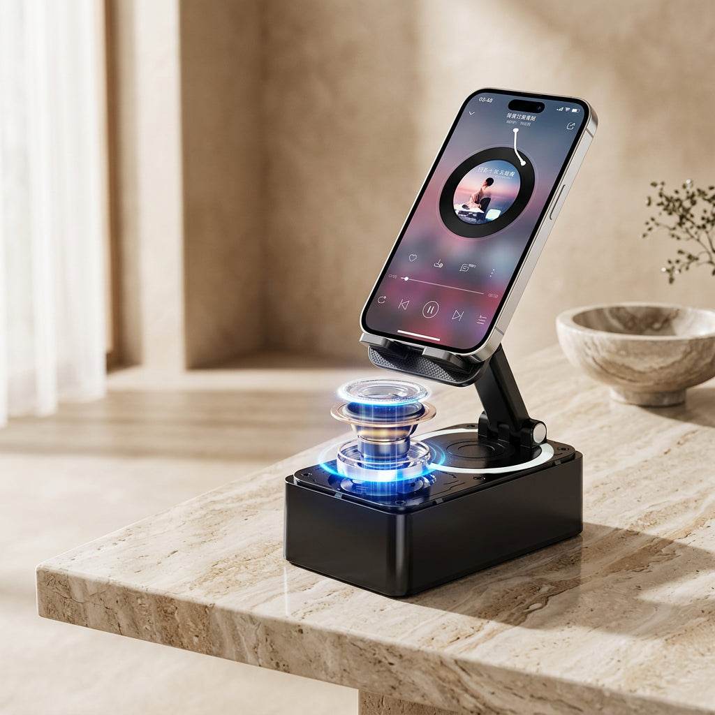 3-in-1 Bluetooth Speaker with Power Bank and Phone Stand